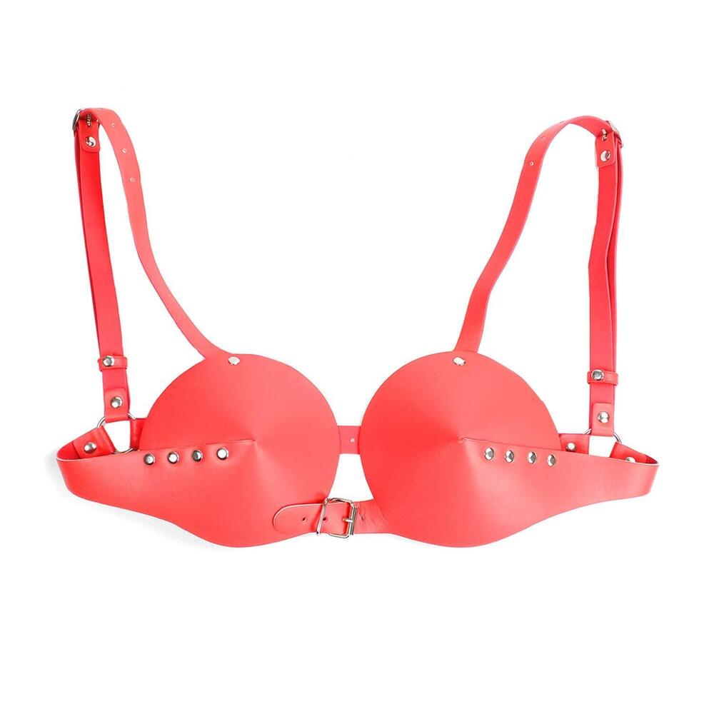 9779 Leather Bullet Cup Bra Body Harness Adjustable Brooch Buckle Punk